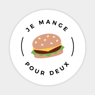 Je mange pour deux Magnet